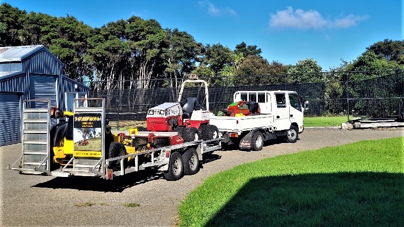 All Terrain Services Team with mower
